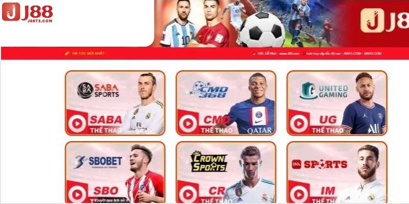 Danh sách các sảnh game Sports hàng đầu tại J88